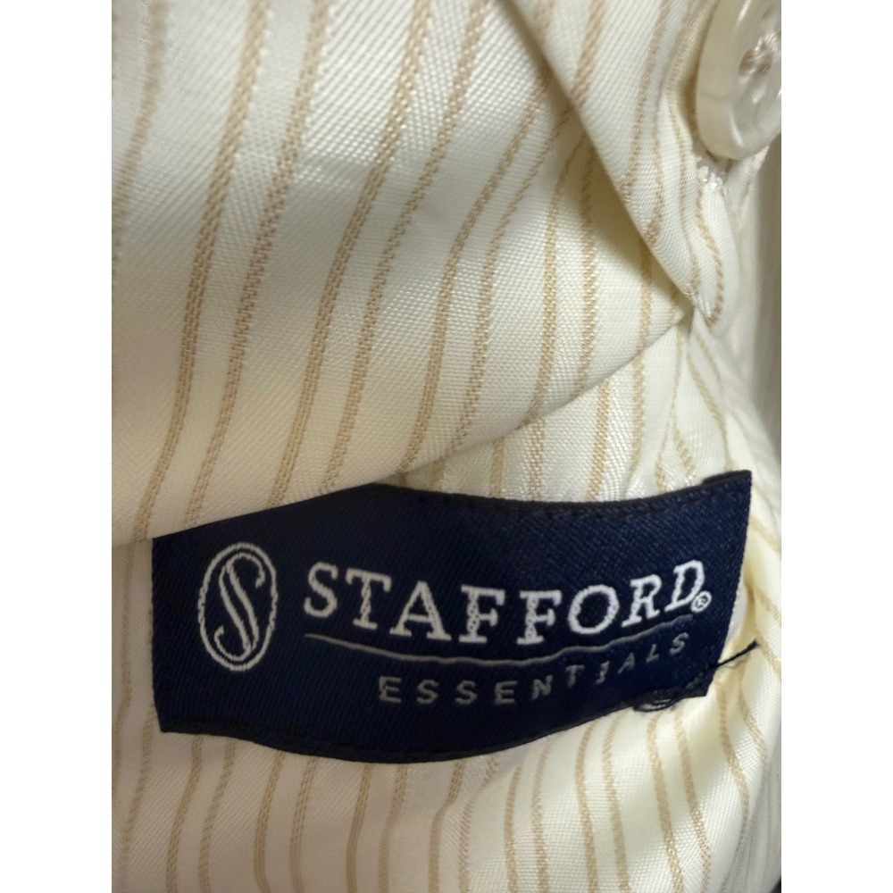 Stafford Essentials Mens 44L Beige Classic Fit Blazer Jacket Suit Separate - Picture 2 of 7